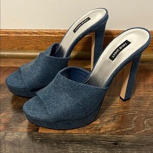 Nine West denim heels size 10M